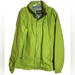 Eddie Bauer Men's Weatheredge Waterproof Hooded Rain Jacket Lime Green, Size L